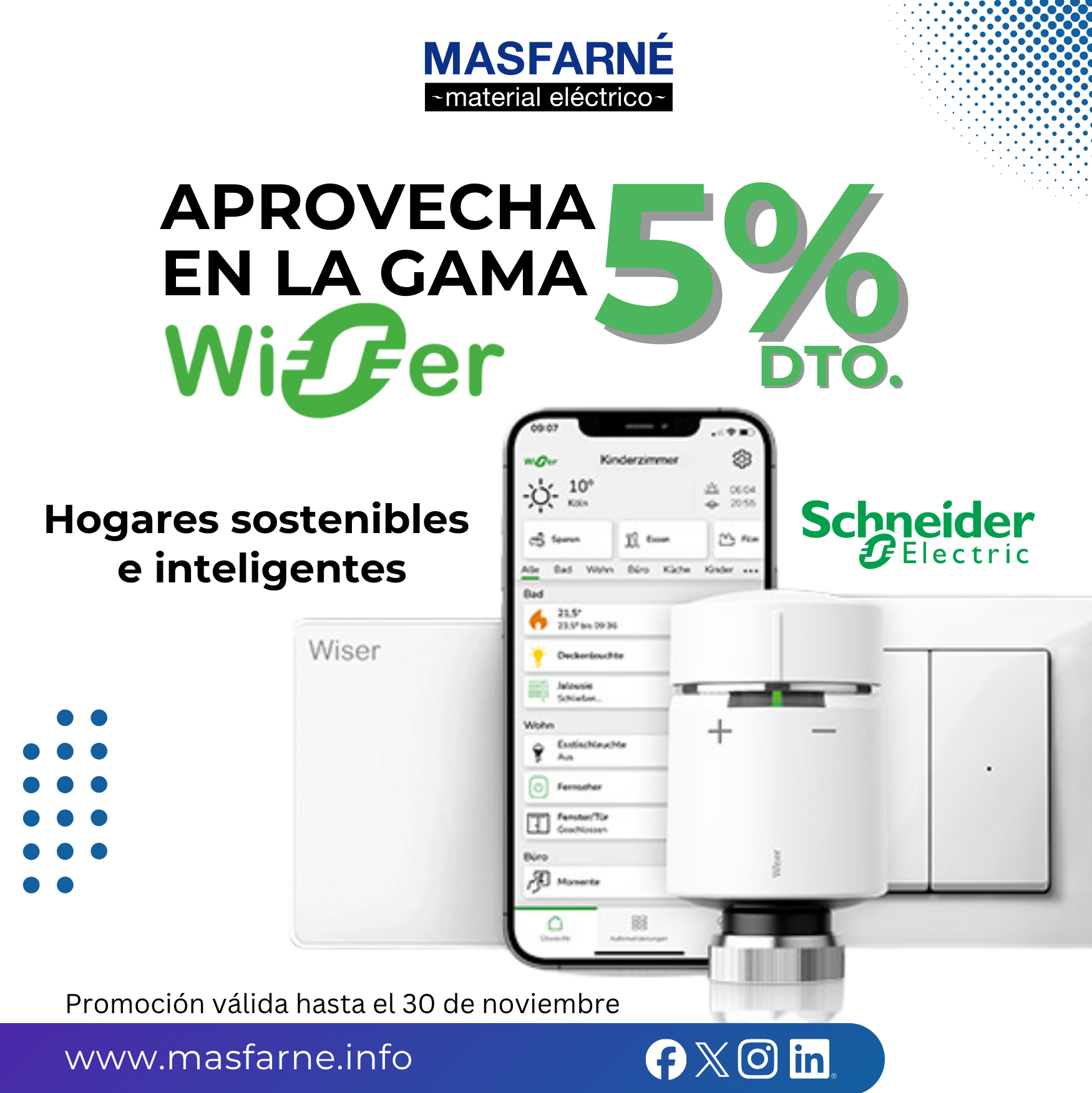 Descuento Especial en Wiser de Schneider Electric